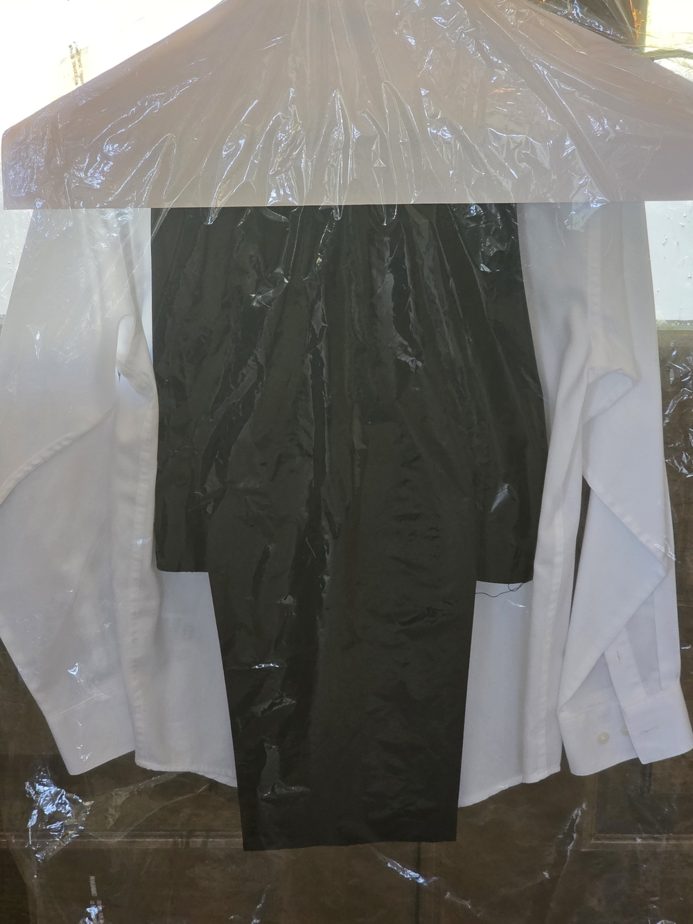 Calvin Klein Black Infinite Stretch Slacks & White Dress Shirt Fresh Dryclean